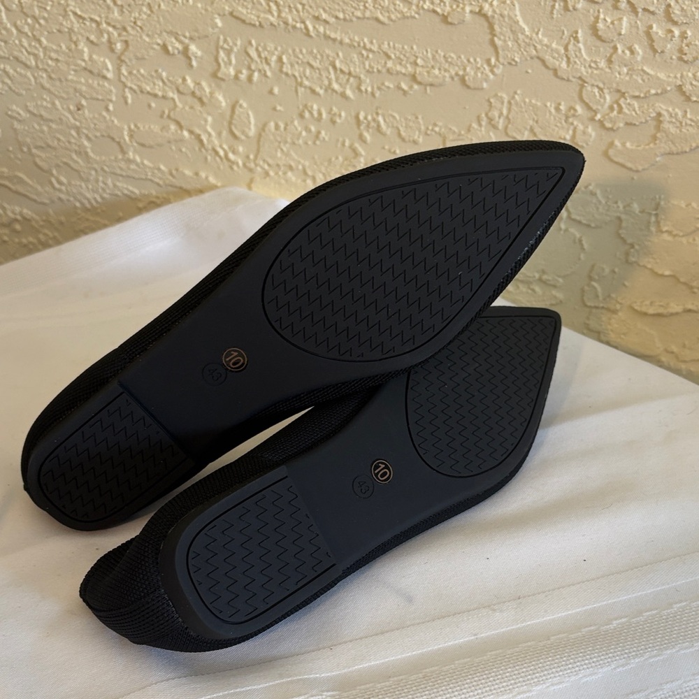 Womens Black Ankis Flats size 10 - Picture 8 of 9